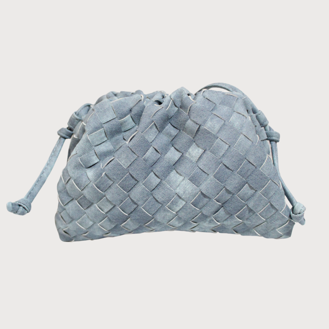 Mia Quilted Denim Cloud Crossbody Clutch