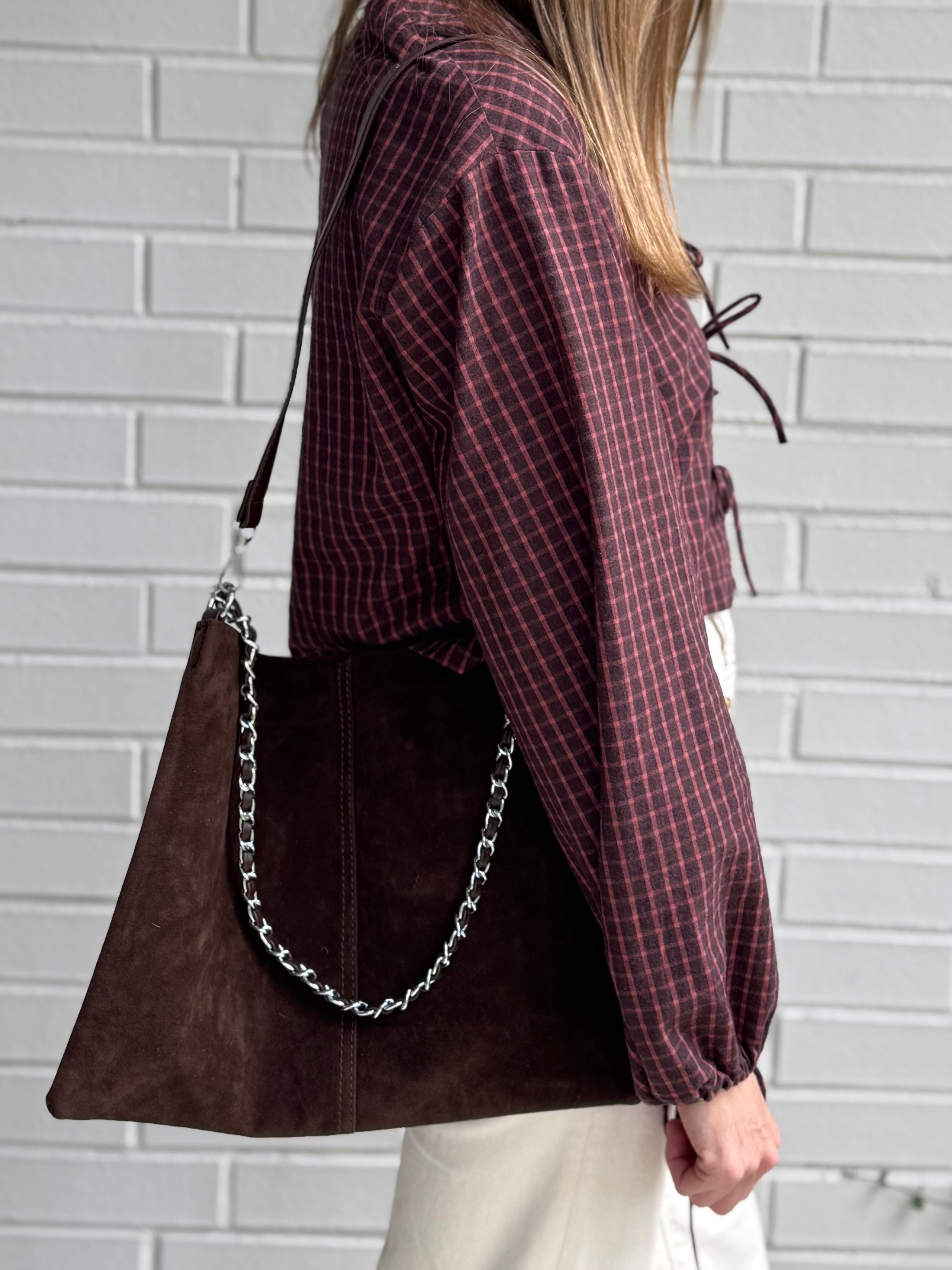 Suede Chain Strap