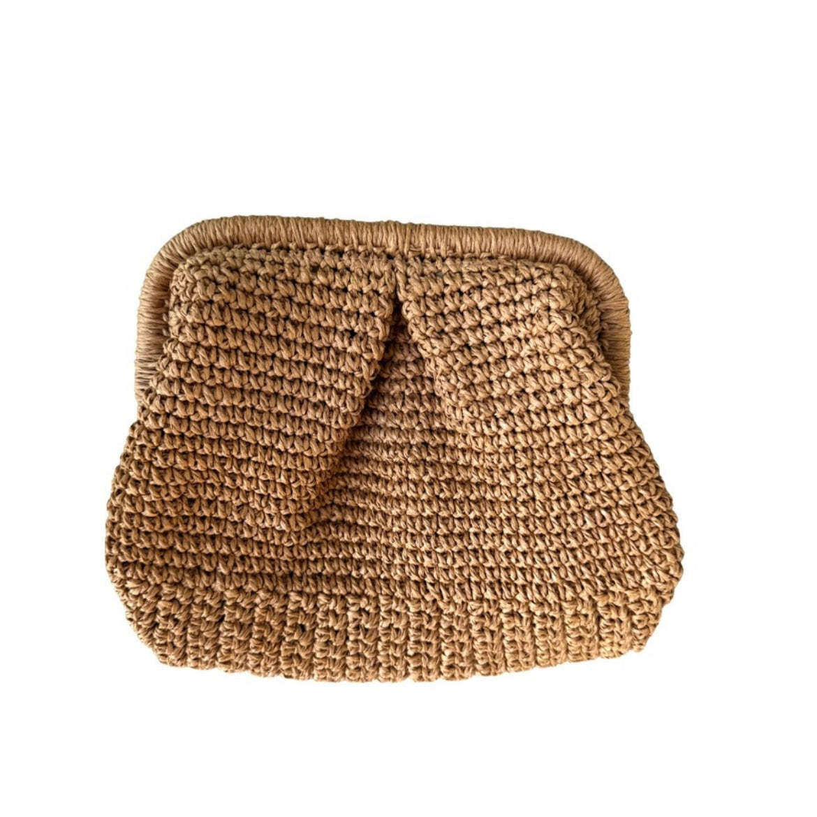 Raffia Cloud Clutch