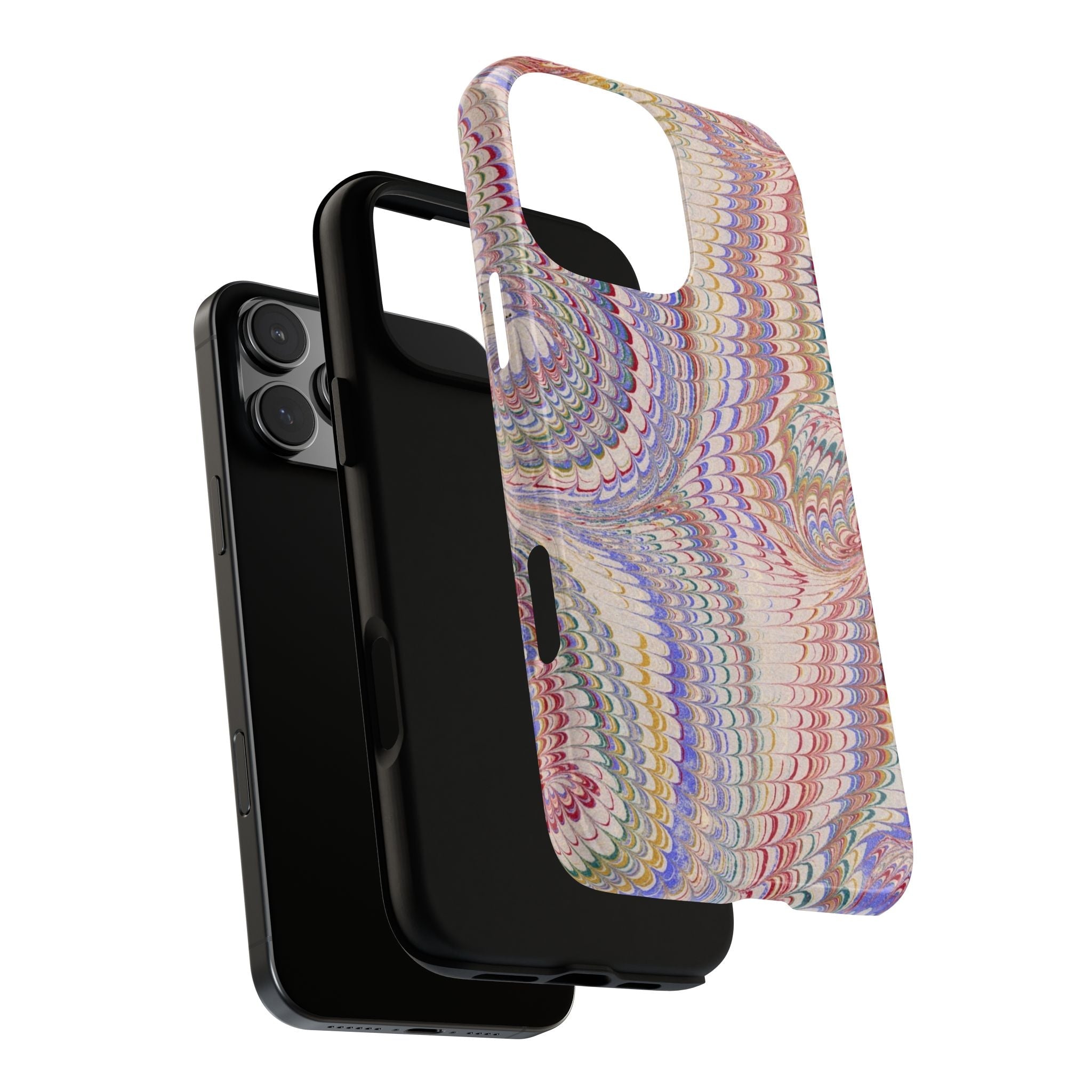 Vintage Pastel Pink Marbled Swirl - Dual Layer Tough Phone Cases