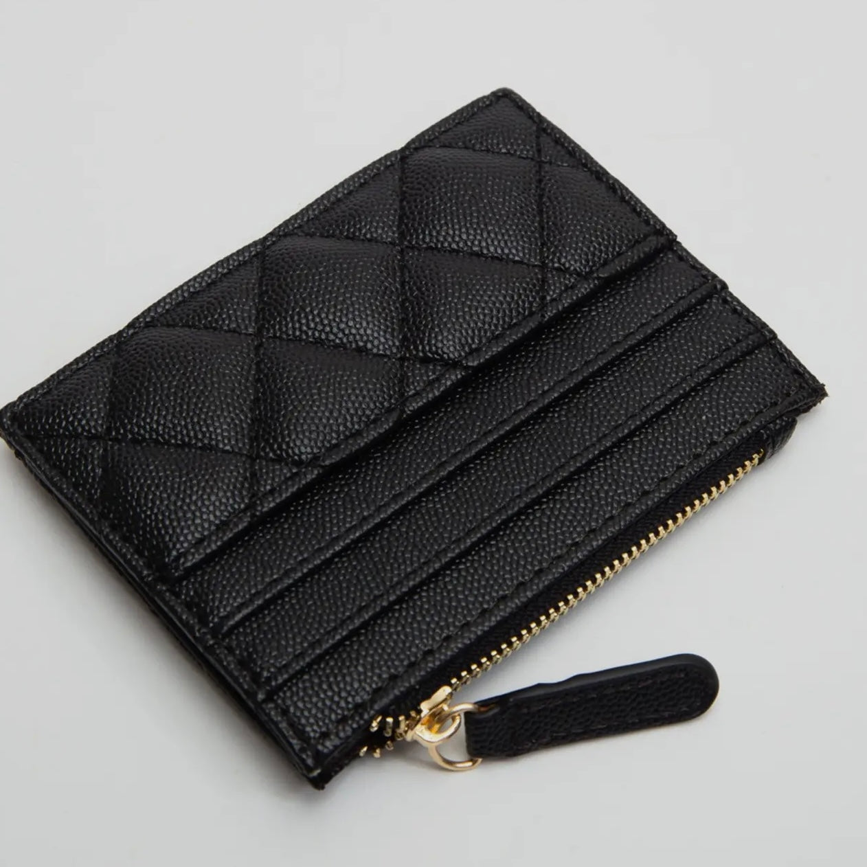 Quilted Card Holder (Black)