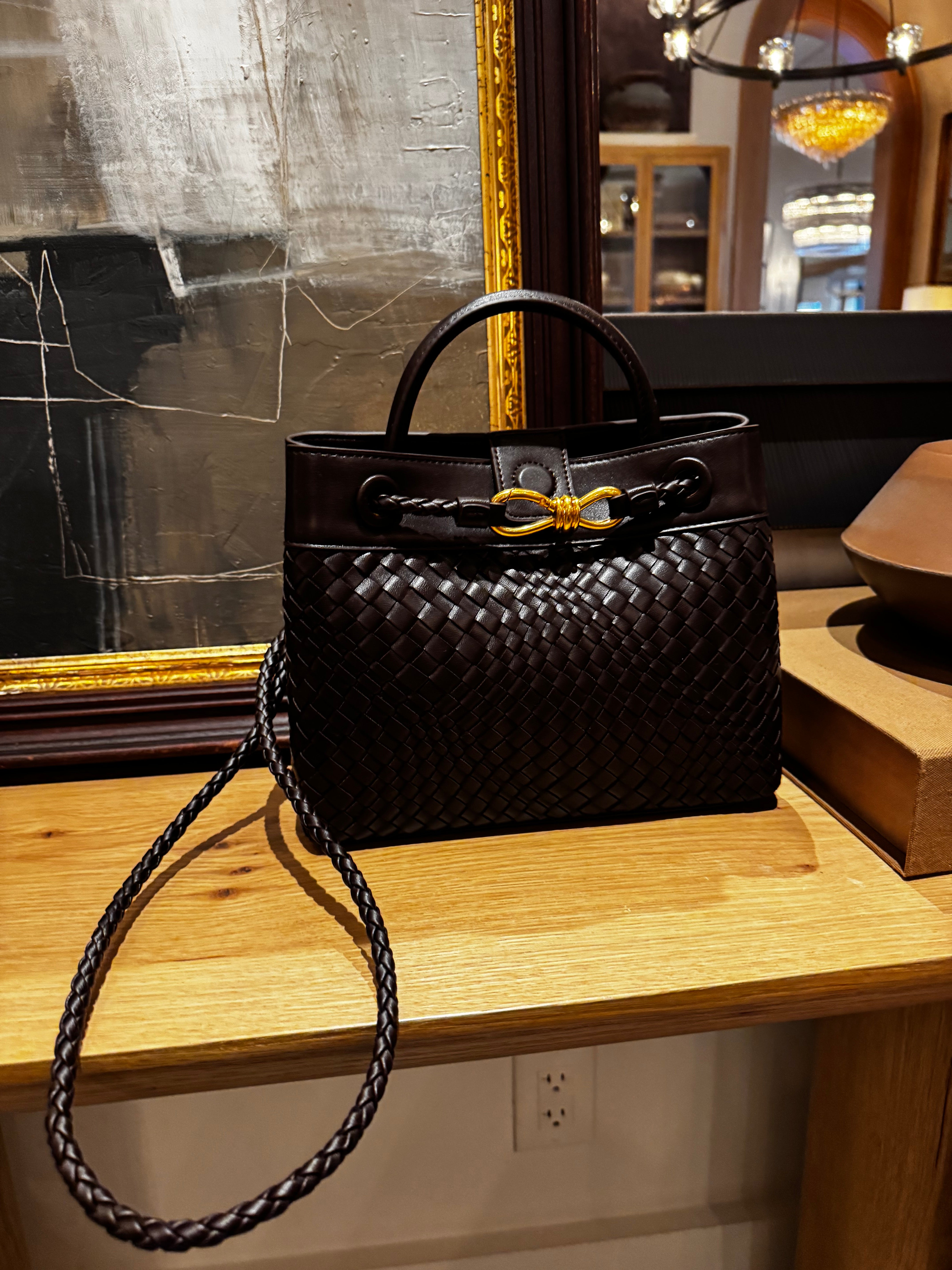 Infiniti Woven Coffee Crossbody