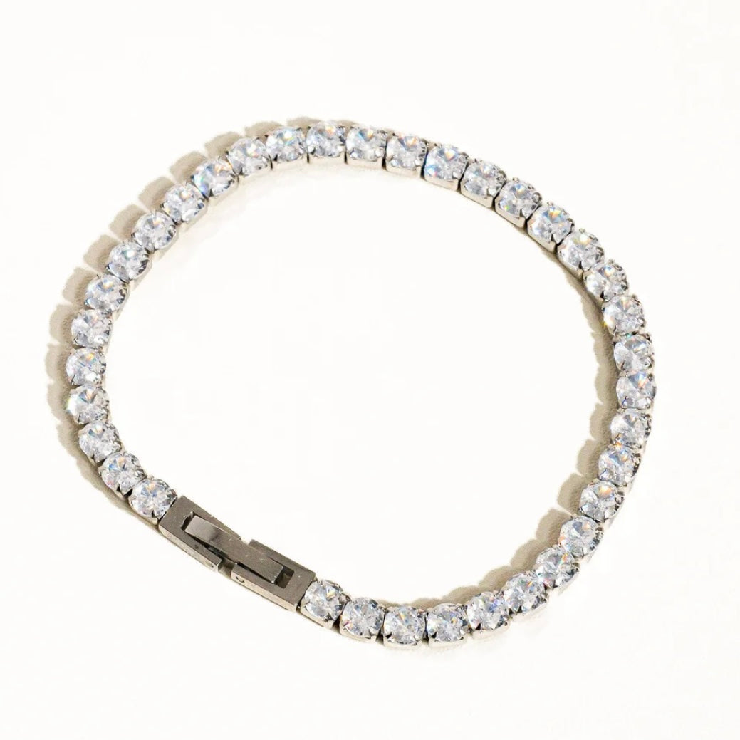 Lumi Tennis Bracelet (Silver)