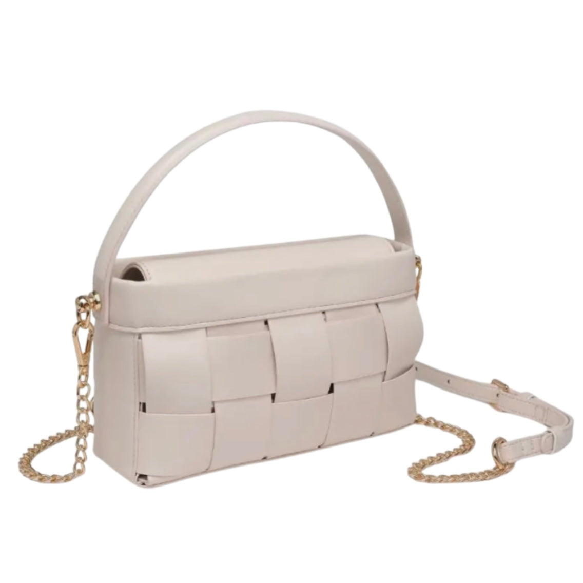 Alice Woven Crossbody/Handle Clutch Ivory