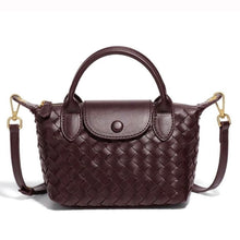 Load image into Gallery viewer, Burgundy/Brown Quilted Rowan Crossbody (Small)