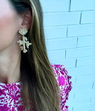 Load image into Gallery viewer, Gold Capri Coral Earrings