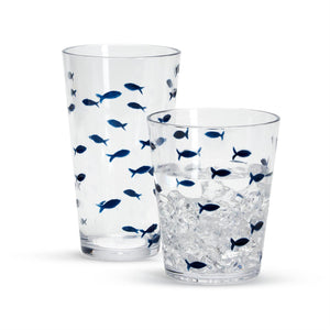 Blue Fish Acrylic Drinking Glasses (Sold Individually)