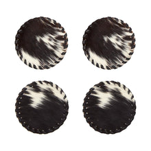 Load image into Gallery viewer, Genuine Cowhide Coasters (Set of 4) Two Color Variations
