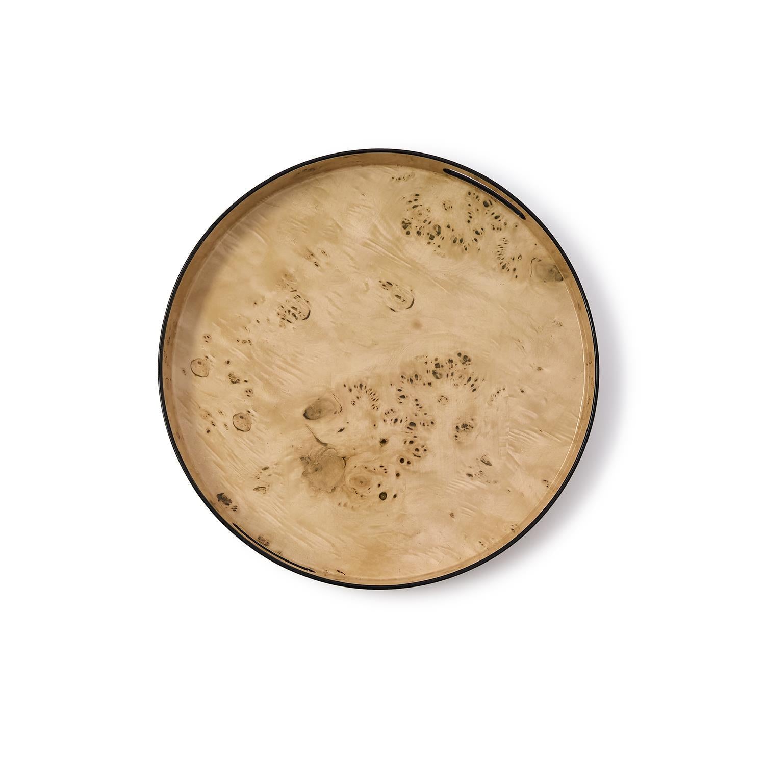 Burled Wood Round Trays (SET OF 3)