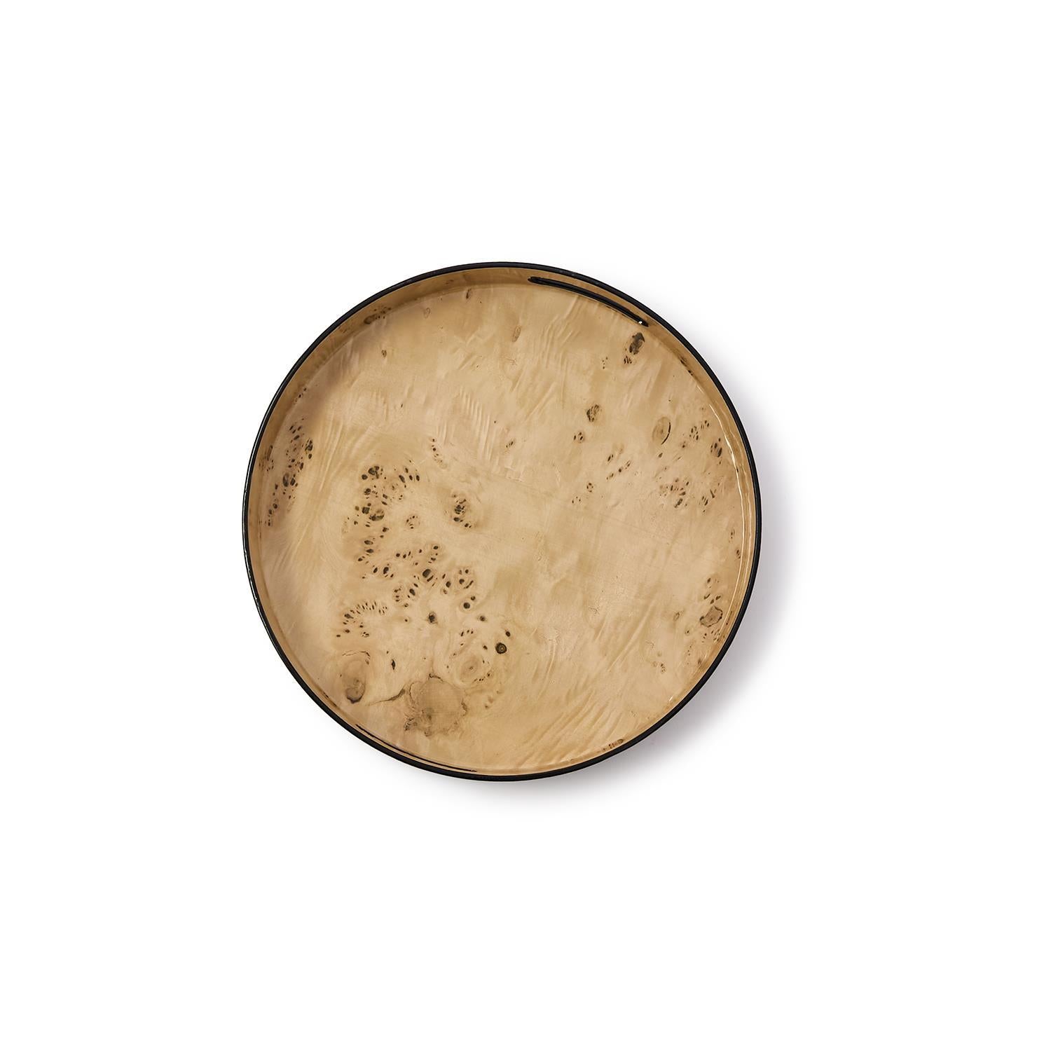 Burled Wood Round Trays (SET OF 3)