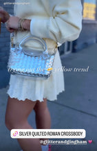 Load image into Gallery viewer, Silver Quilted Rowan Crossbody (Small)