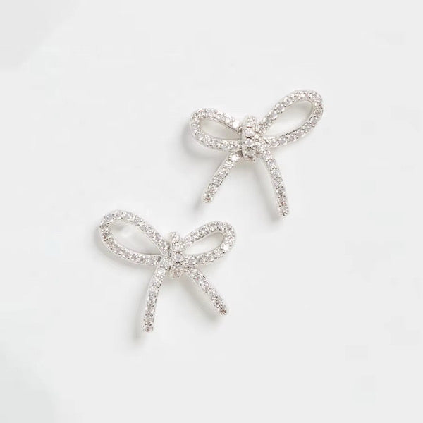 Crystal Bow Earrings