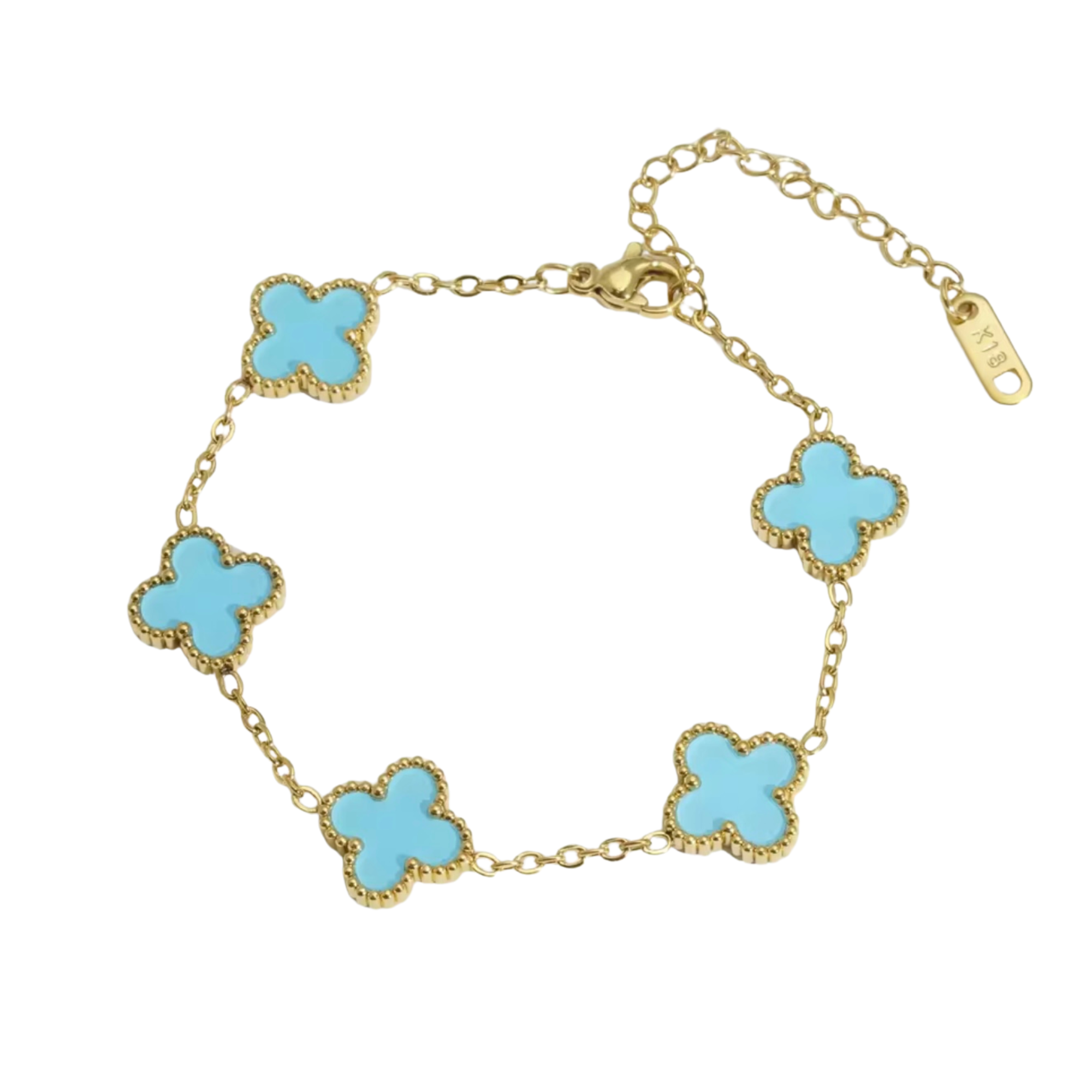 Clover Charm Bracelet - Turquoise (Available 6.5.26 9am cst)