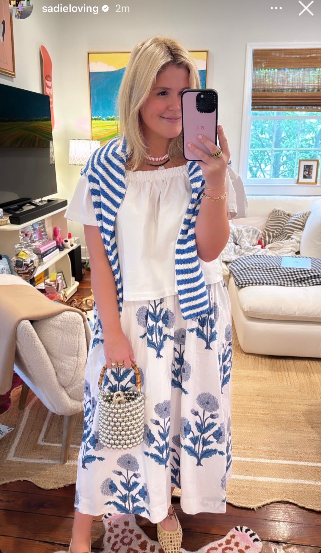 Disco Bamboo Handle Clutch