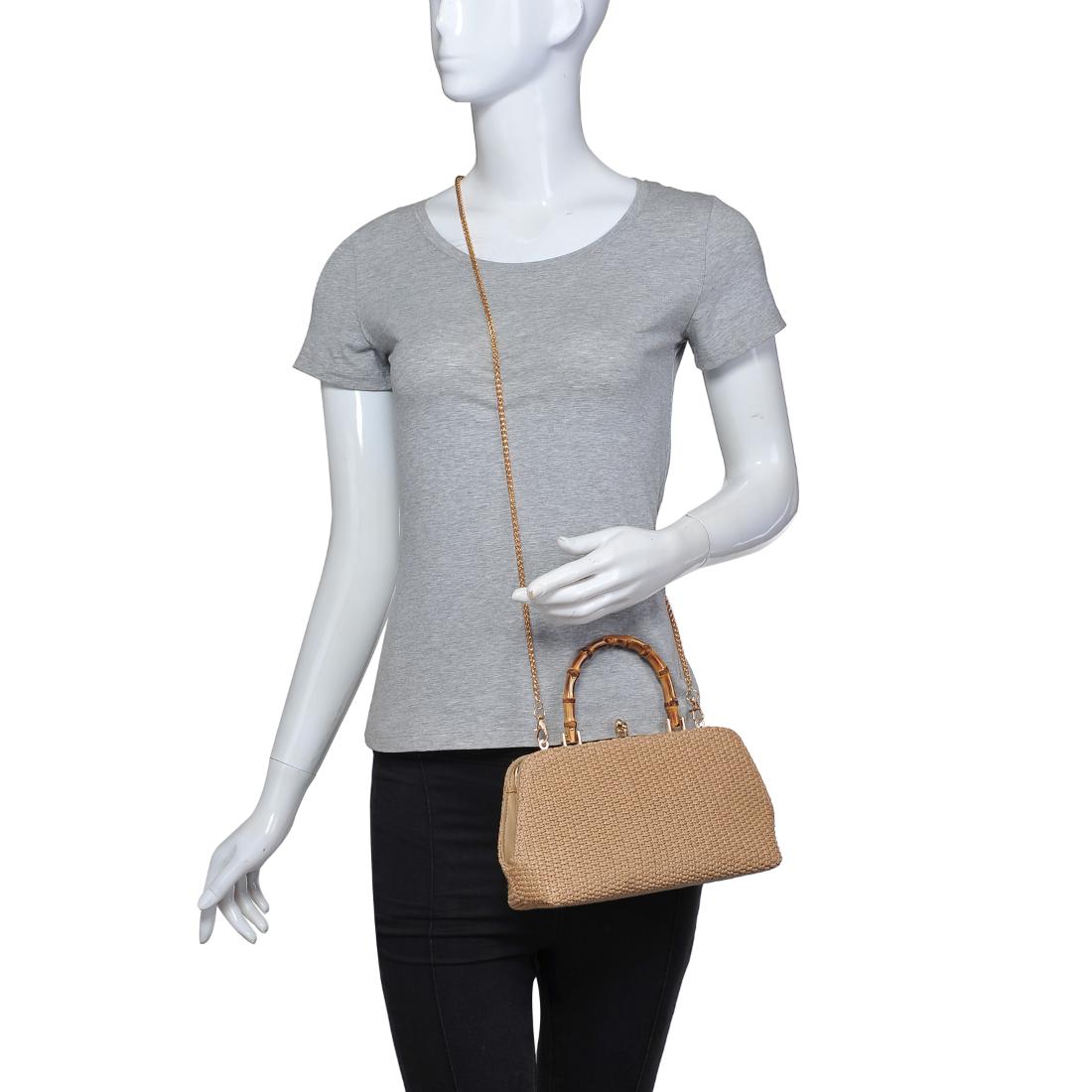 Natural Raffia Tillie Bamboo Handle Clutch Bag