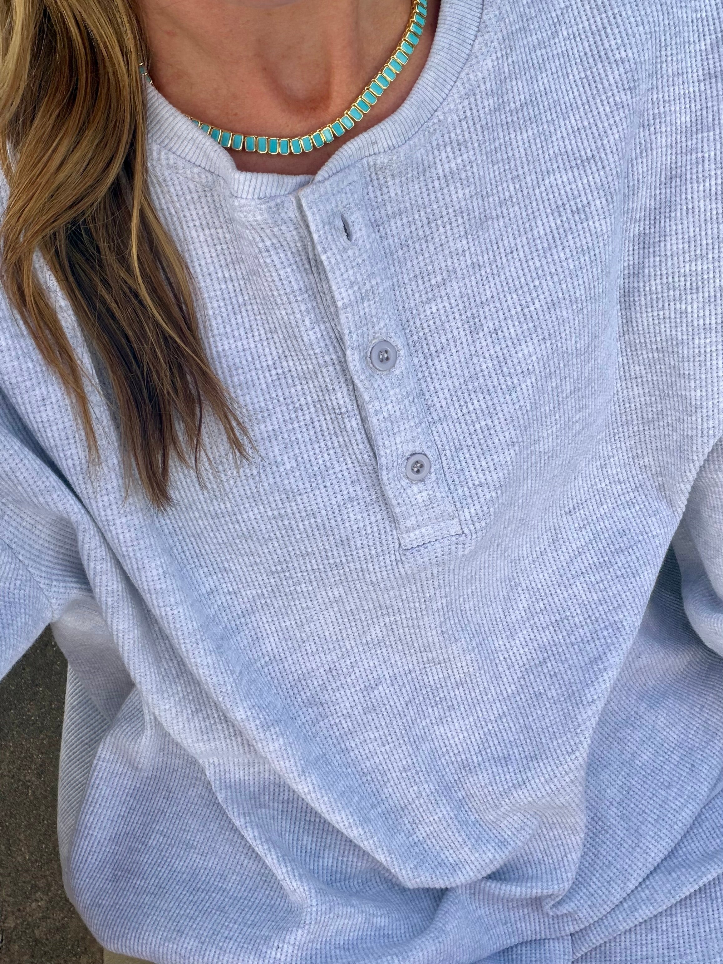 Turquoise Tile Tennis Necklace (2 Sizes)