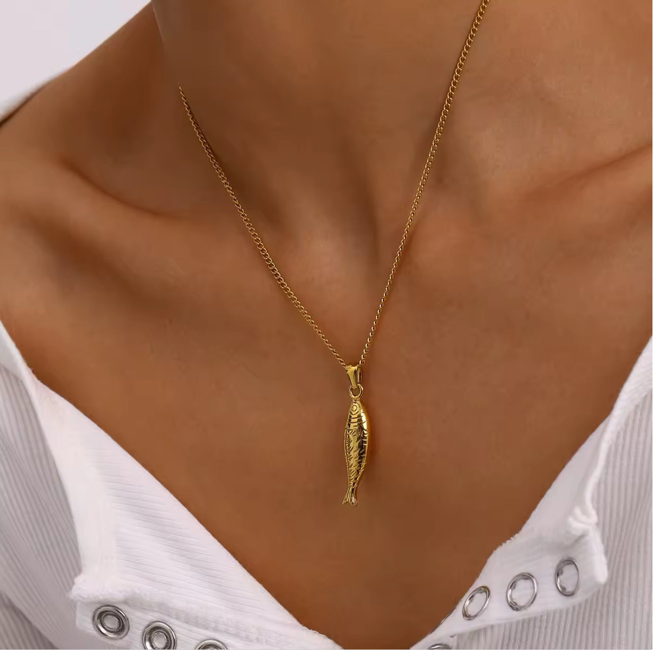 Isla Sardine Fish Necklace