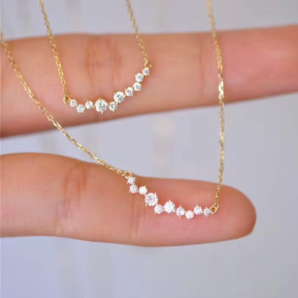 Gold Cluster Necklace