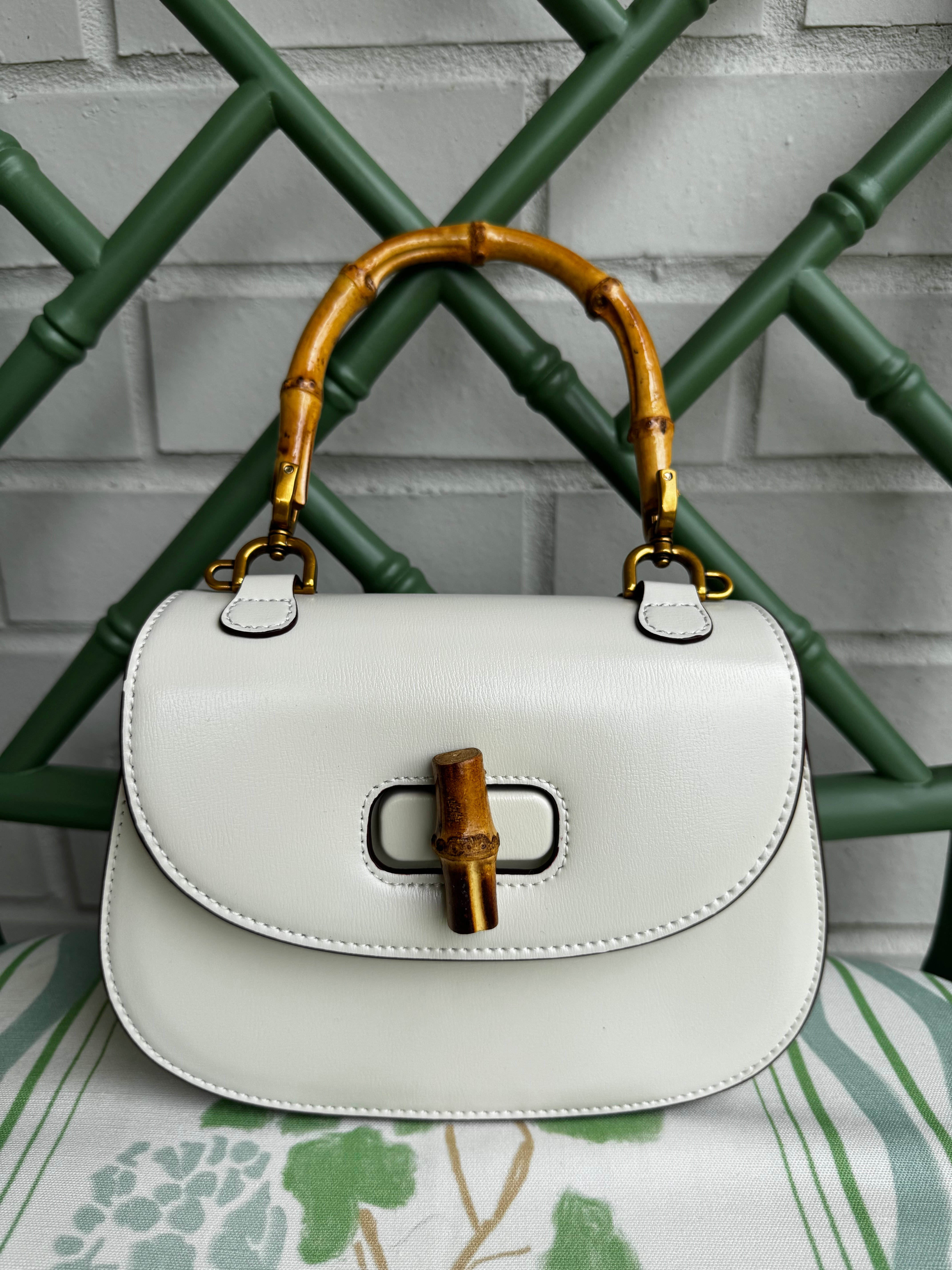 Harper Ivory Bamboo Handle Crossbody/Clutch