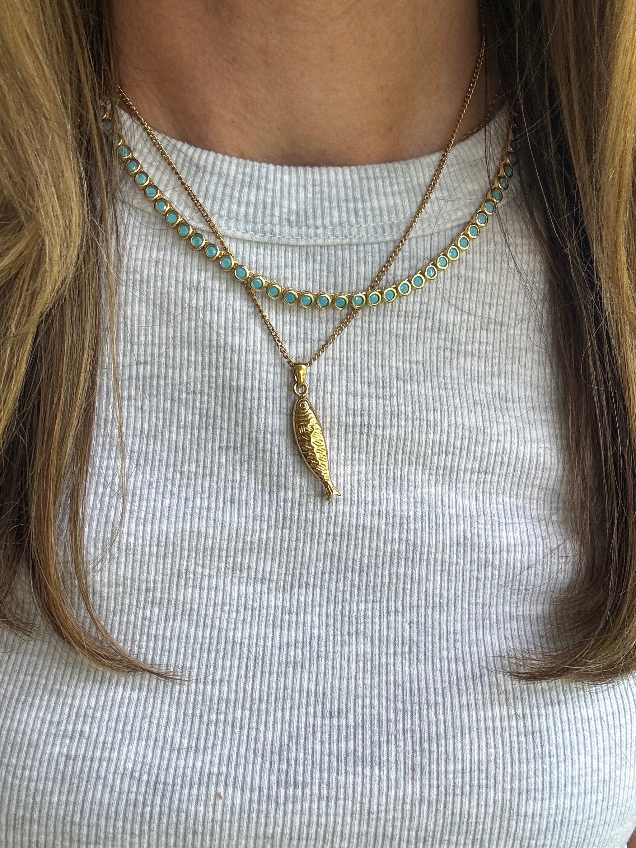 Isla Sardine Fish Necklace