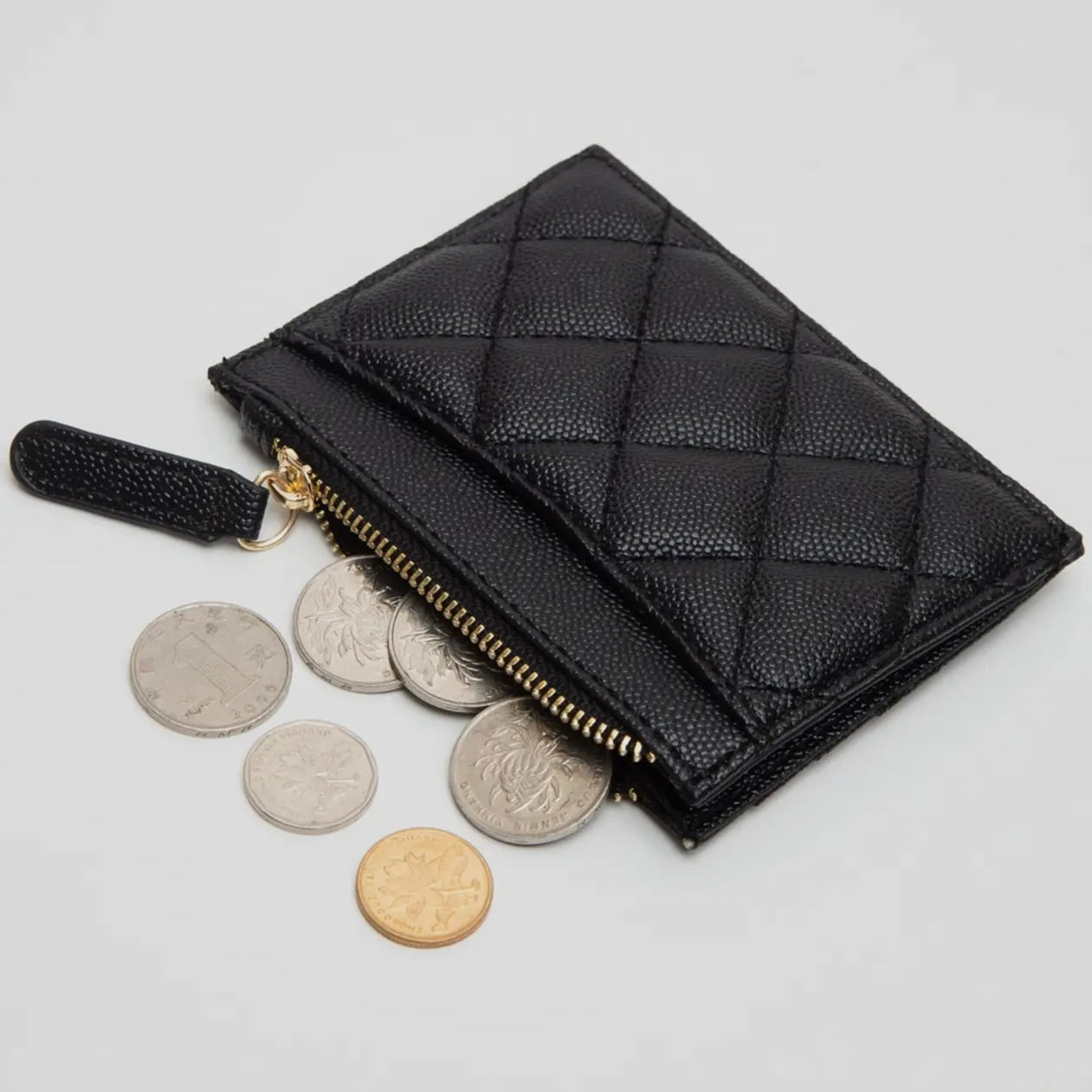 Quilted Card Holder (Black)