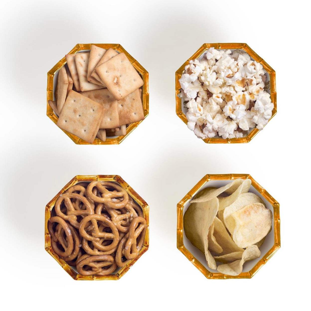 Bamboo Octagonal Bowls (Set of 4)