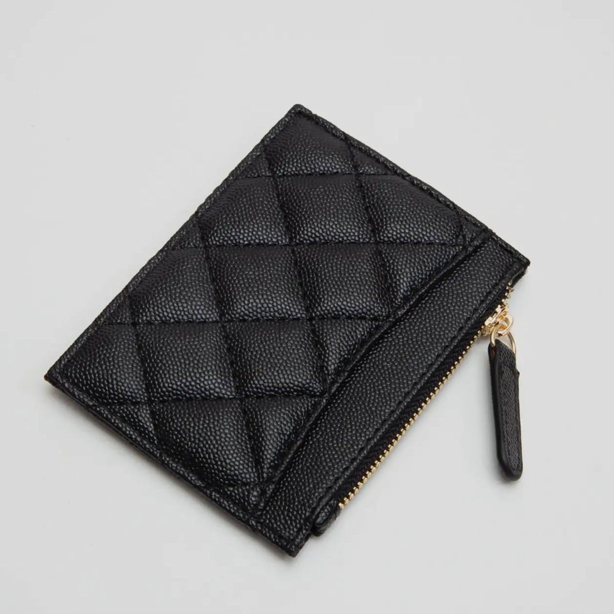 Quilted Card Holder (Black)