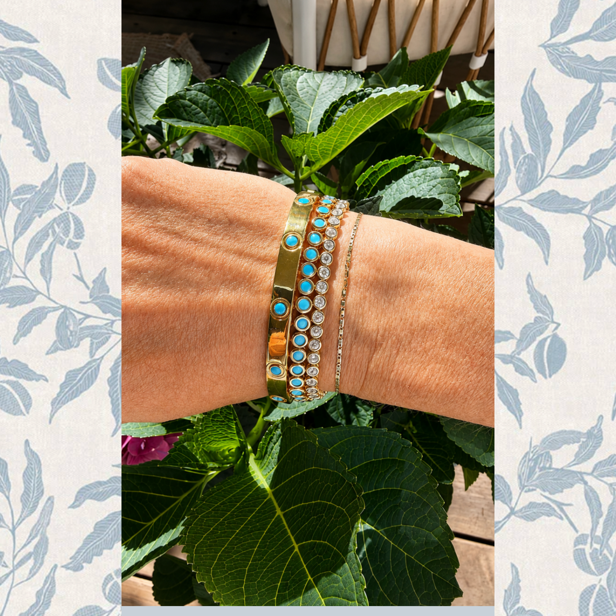 Gold Bezel Bracelet