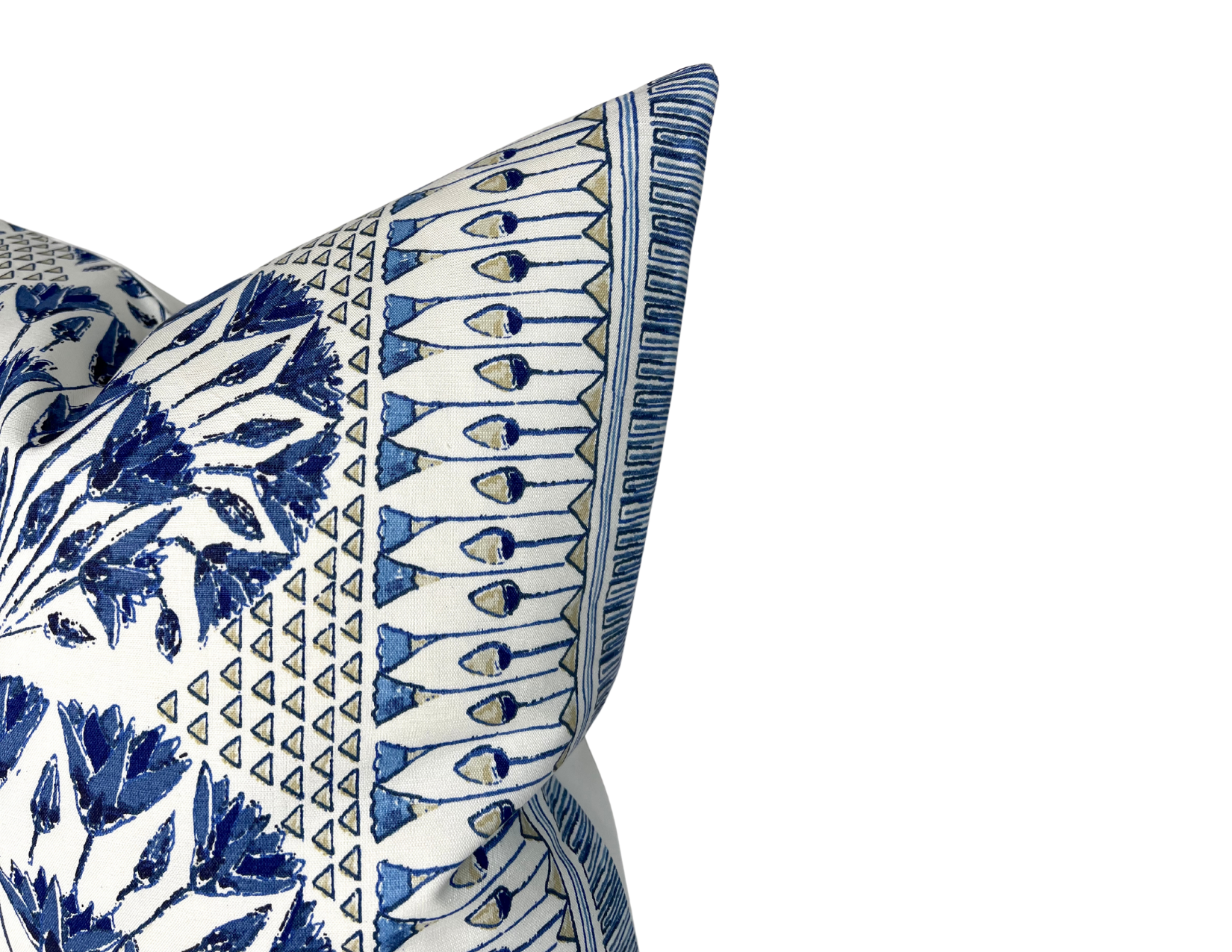 Cairo Pillow Cover in Blue and White, Thibaut Pillows