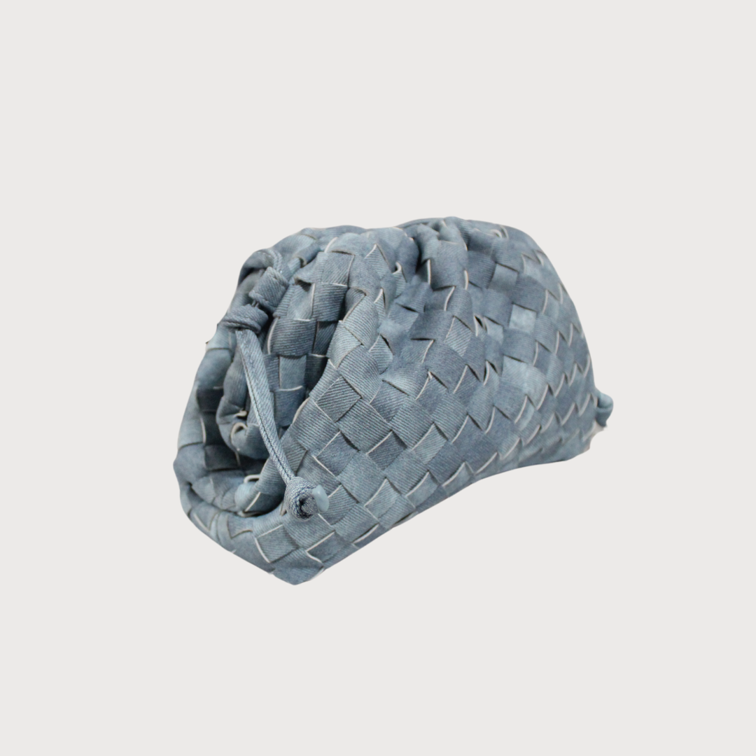 Mia Quilted Denim Cloud Crossbody Clutch