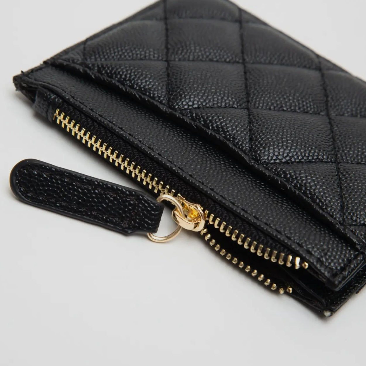 Quilted Card Holder (Black)