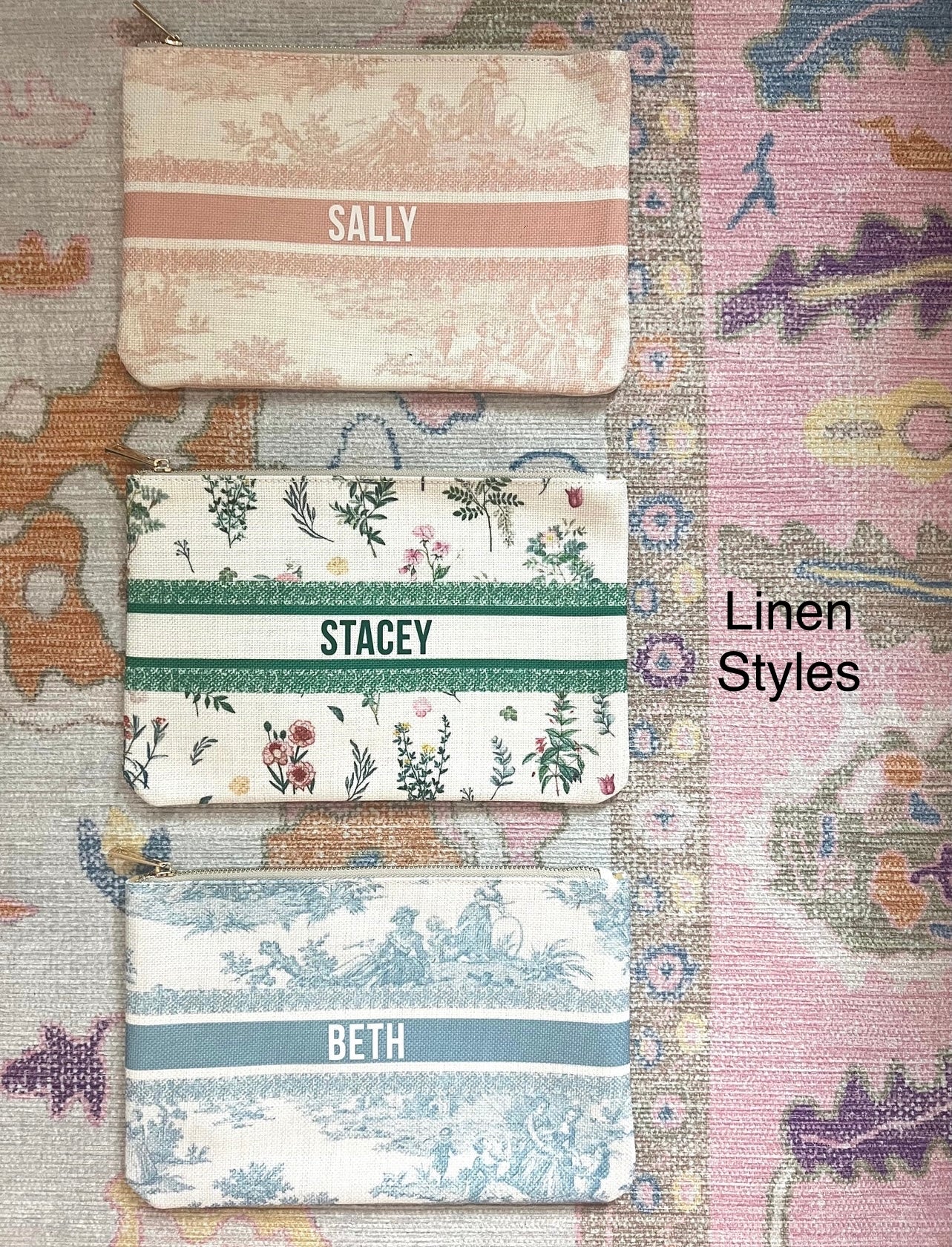 Cosmetics Pouch - 7 Style Options (Note: Ships in 3 weeks - Past Christmas Deadline)