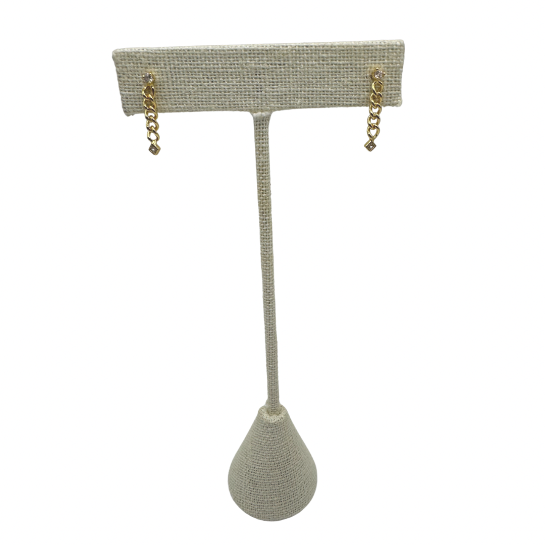 Small Curb Chain Drop Earrings