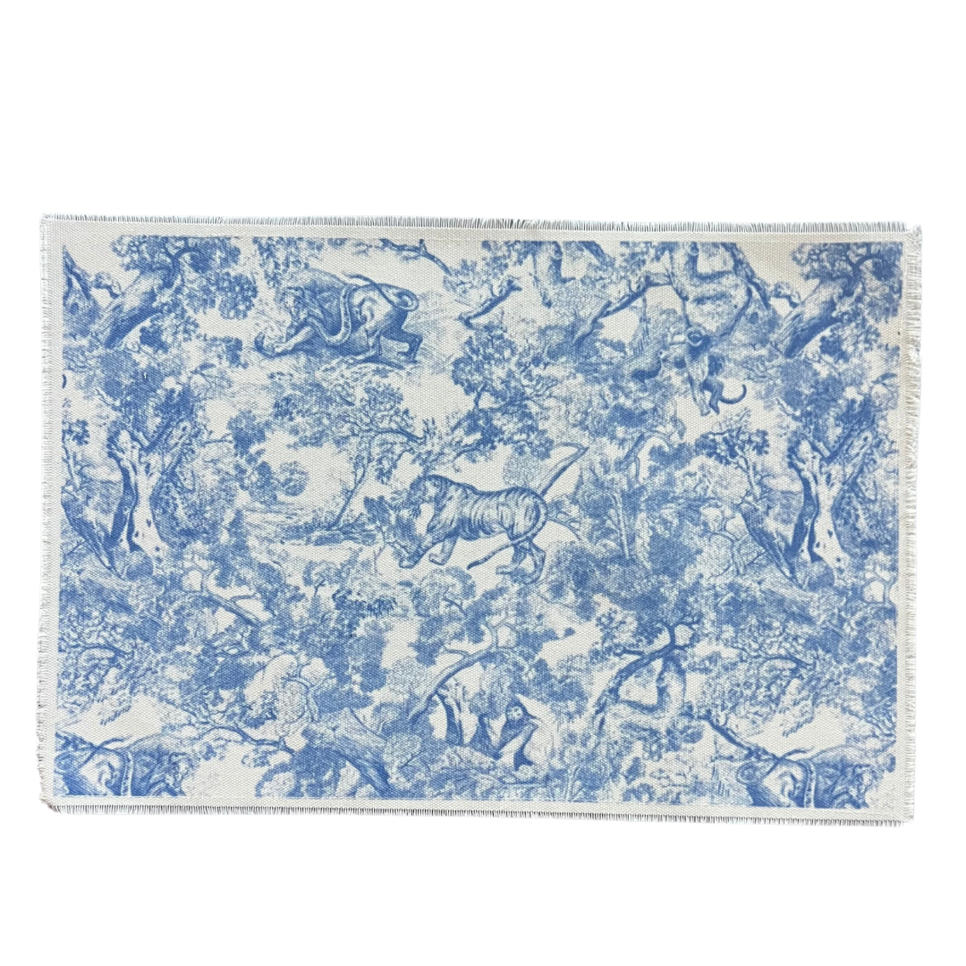 French Toile Cotton Linen Placemat (Sold Individually)