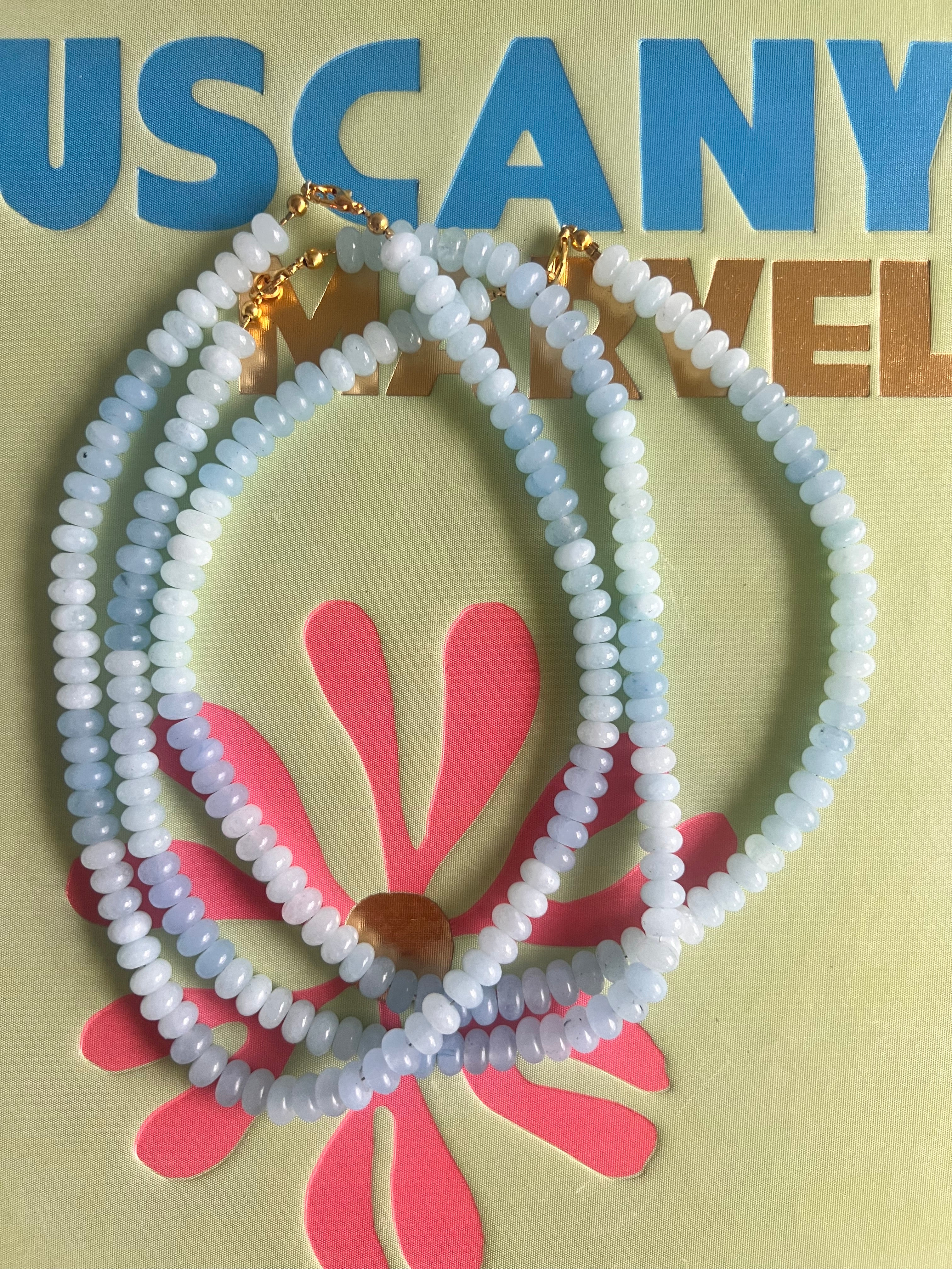 Light Blue/Aqua Gemstone Necklace