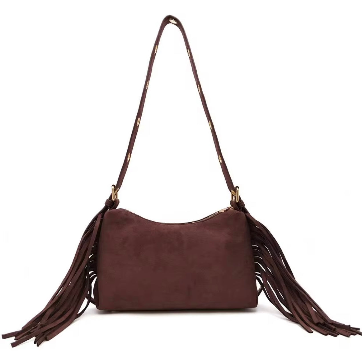 Haven Fringe Suede Shoulder Bag