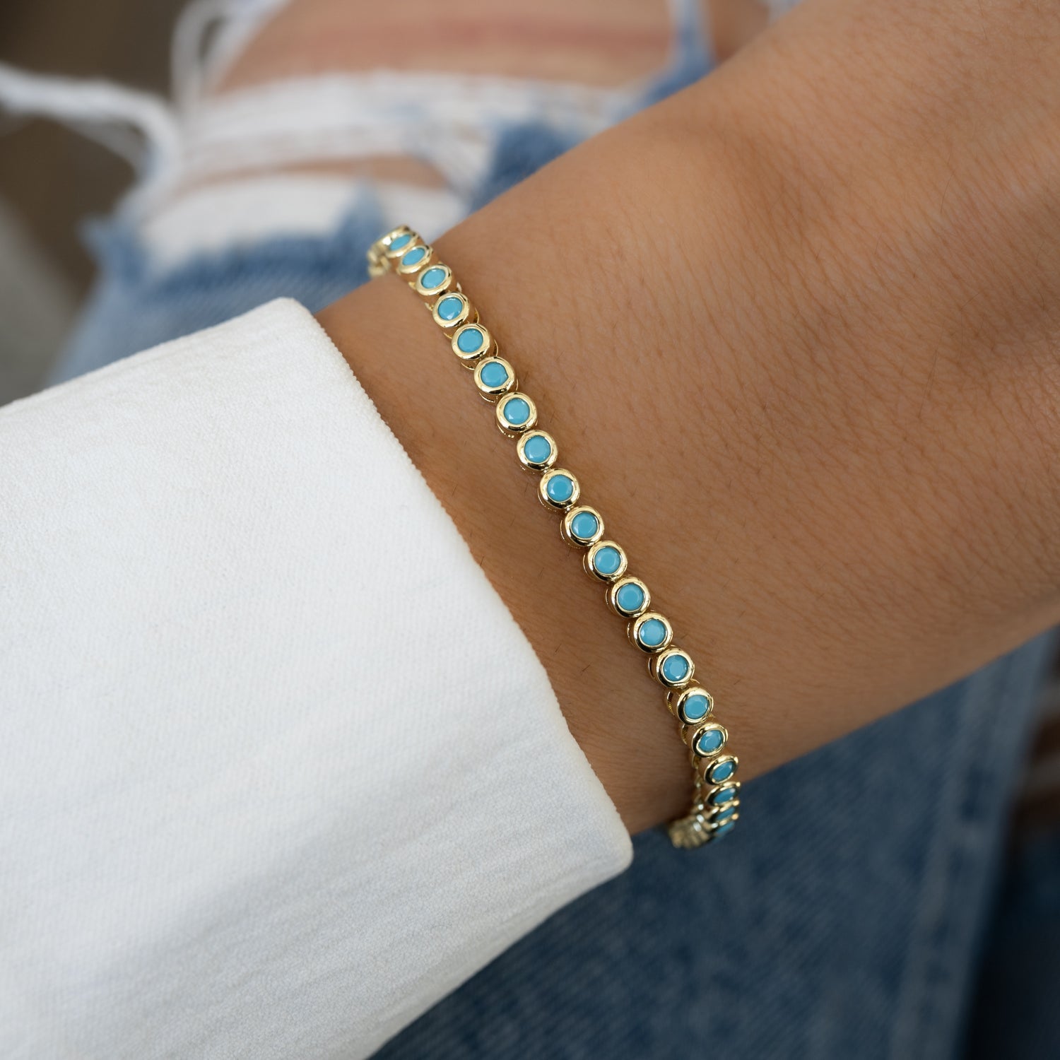 Turquoise Bezel Bracelet
