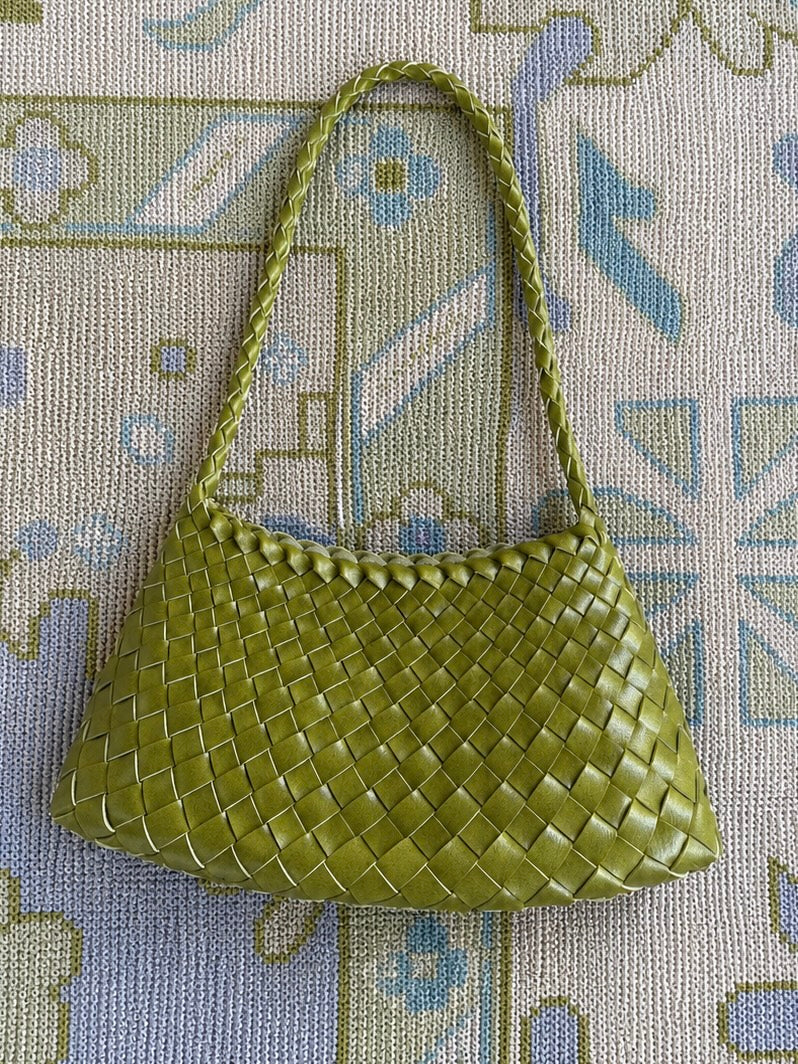 Iris Lime Woven Tote