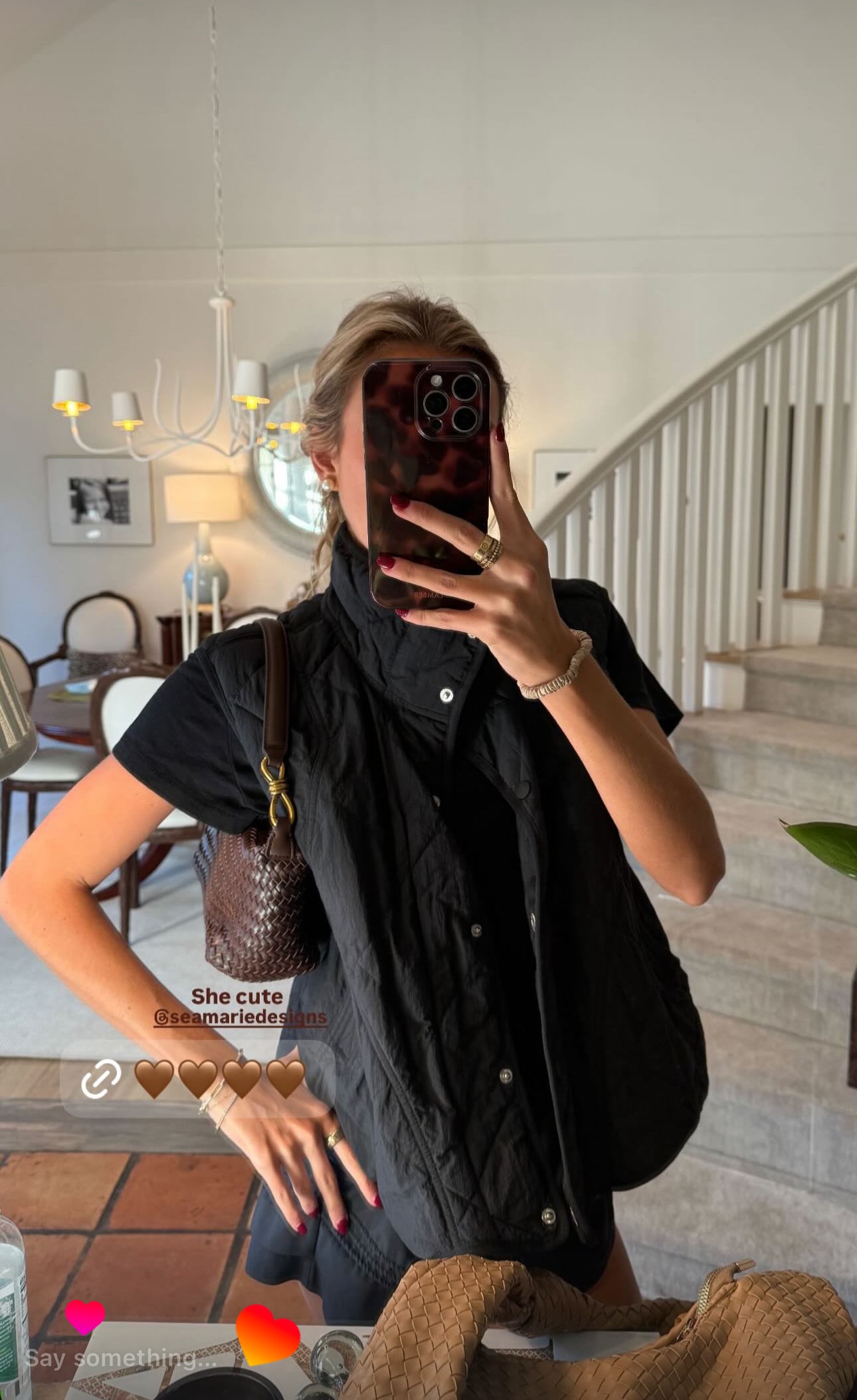 Infiniti Woven Coffee Shoulder Bag