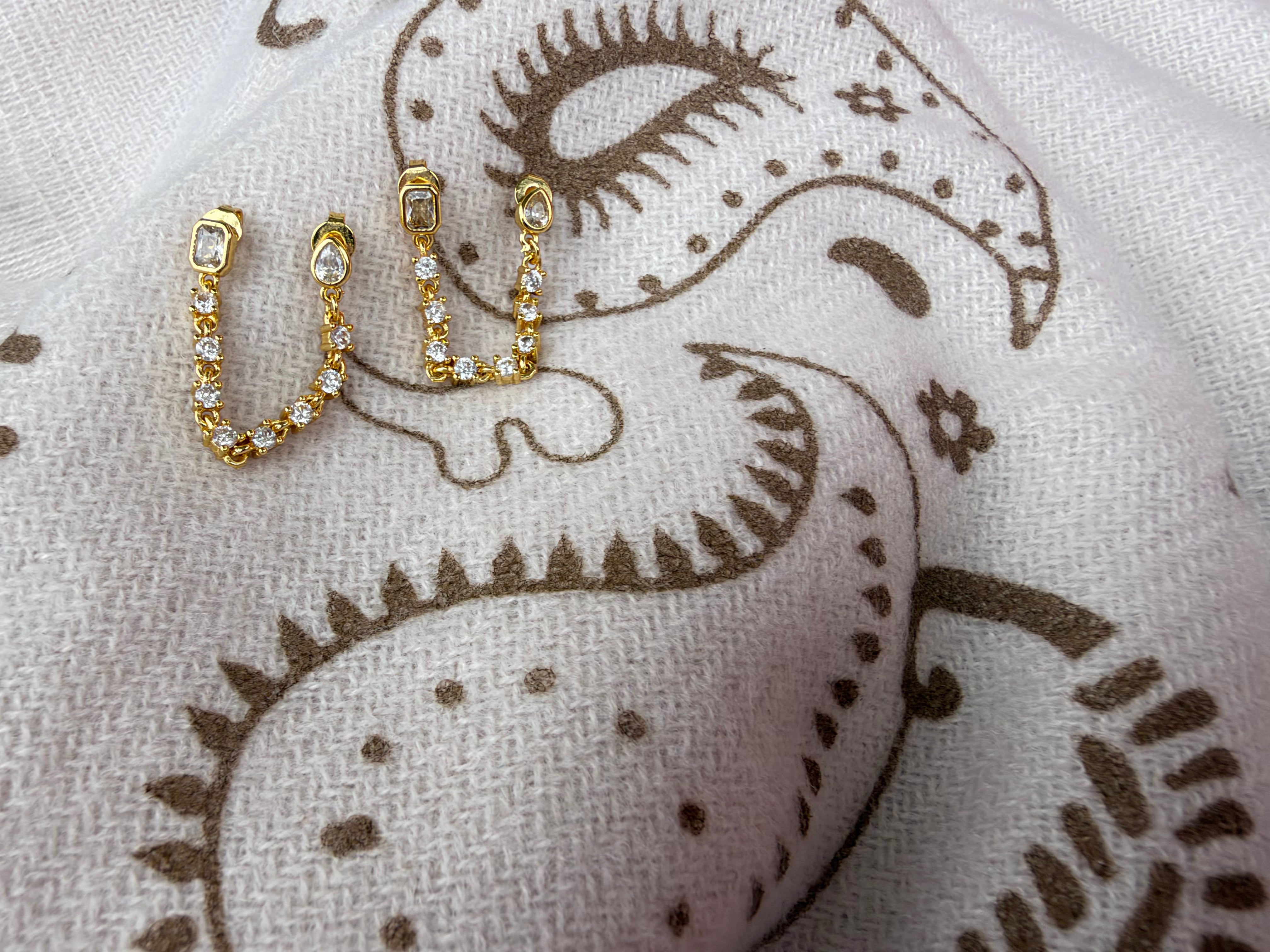 Celeste Double Piercing Stud Earrings