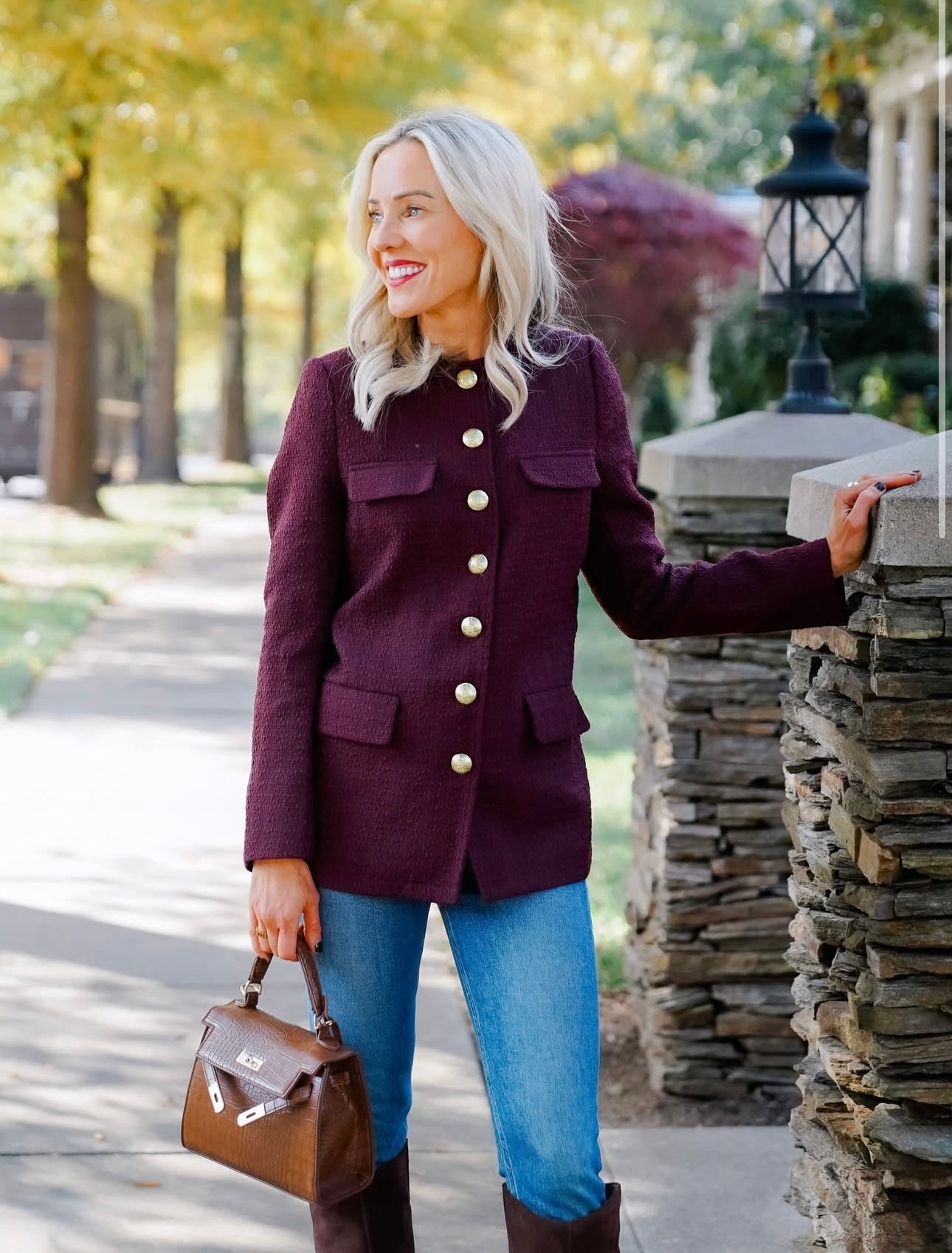 Croc Crossbody - Brown