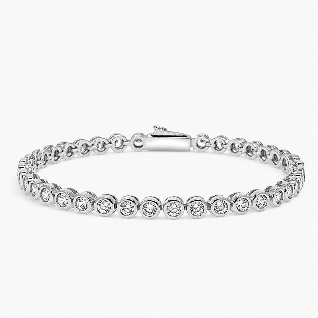 Silver Bezel Bracelet