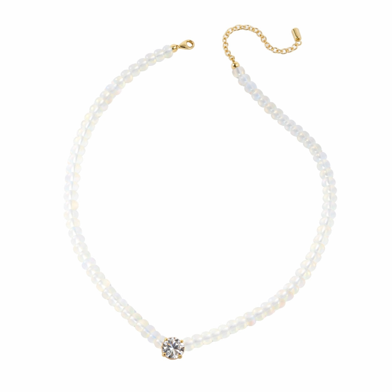 Opal Stone Beaded Necklace