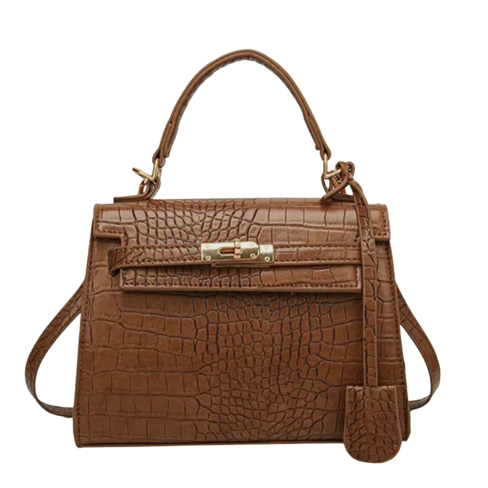 Croc Crossbody - Brown