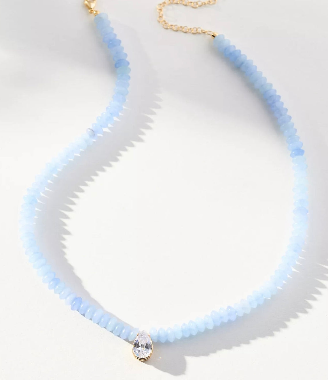 Aquamarine Stone Beaded Necklace