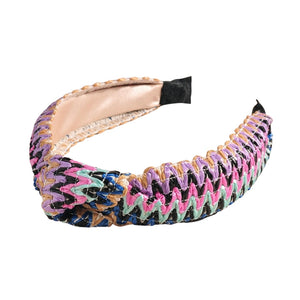 Multicolor Raffia Headband