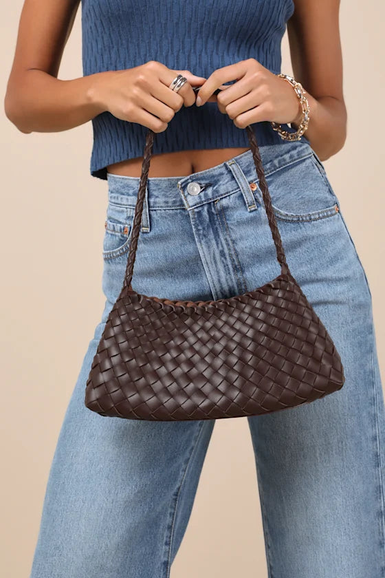 Iris Coffee Woven Tote