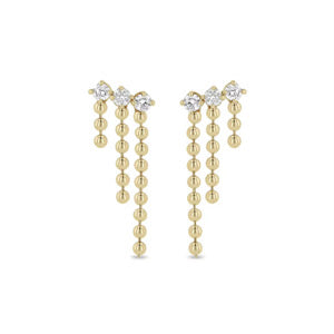 Beaded Pendant Drop Earrings