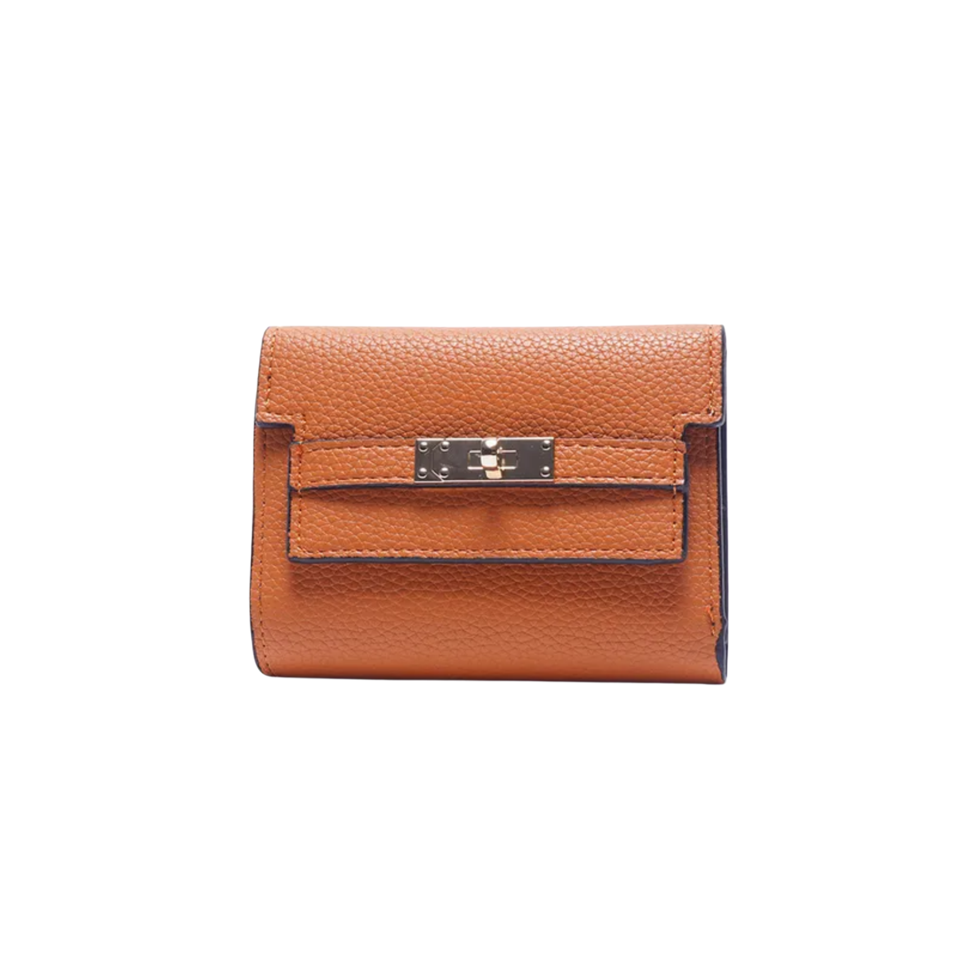 Kelly Card Holder - Orange (Accordion Style - Genuine Leather)