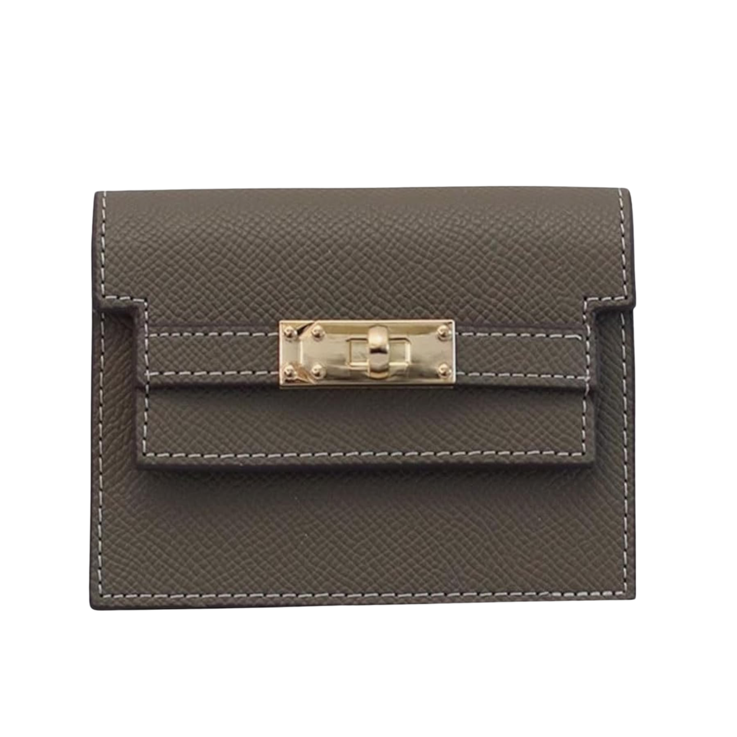 Kelly Leather Wallet - Accordion Card Holder (Grey)